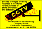 CCTV Warning Sign Sample